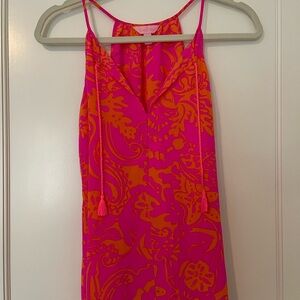 100% silk Lilly Pulitzer Pink and Orange top